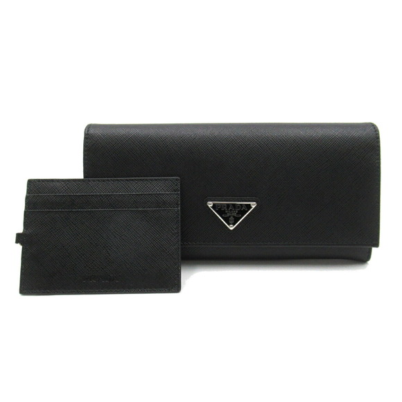 PRADA ZIP long wallet bifold saffiano leather black - Picture 1 of 10